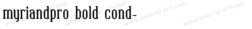 myriandpro bold cond字体转换